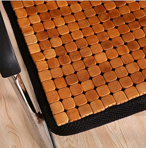 Unknow Amortiguador del Verano Fresco, Bambú Fría Colchón Pequeño Cuadrado Asiento Colchoneta Bloque De Madera, Apto para Silla De Oficina, Silla De La Computadora, Cojín del Sofá, Taburete De Cocina