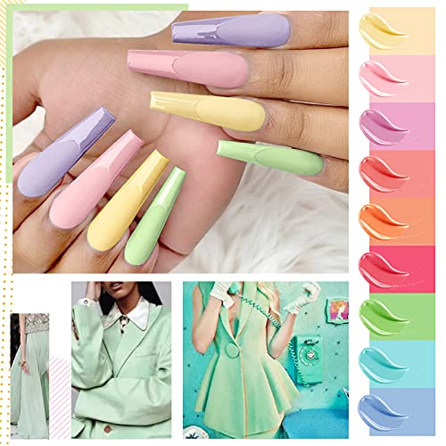 UR SUGAR 7,5ML Esmalte de Gel Semipermanente Colores del Caramelo Soak Off UV LED Esmalte de Uñas Gel Top Coat Base Gel Manicura Kit de Colección de 18+2 Botellas