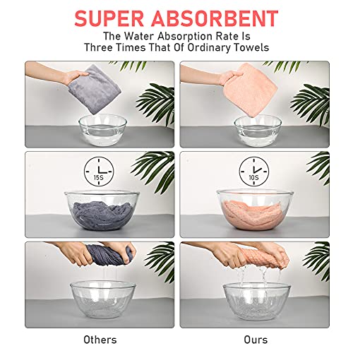 URAQT Toalla Turbante Rápido, 3pcs Toalla de Microfibra para El Cabello para Mujeres, Toalla Pelo Secado Rapido Coral Fleece con Botón, Toallas de Baño para Secar Pelo, en Ducha, SPA, Maquillaje