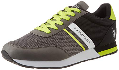 US Polo Association Brandon, Zapatillas de Gimnasia Hombre, Multicolor (Grey/Black 031), 41 EU