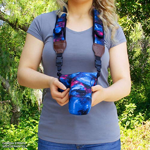 USA Gear DSLR Funda Cámara Reflex y Estuche De Cámara con Lente De Zoom con Protección De Neopreno Y Almacenamiento De Accesorios - Compatible con Canon, Nikon, Sony, Olympus, Pentax Y Más - Galaxia