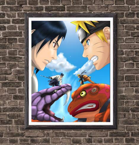 Uzumaki Sasuke Best Friendship Manga Anime Wall Art Print Decor, 8 x 10 pulgadas, sin marco, juego de 6 piezas
