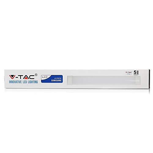 V-TAC Tubo de 50 W, 5 pies LED de tubo integrado, 4000 K, blanco día, 1500 x 74 x 24 mm, iluminación de pared y techo, 30.000 h de larga duración de funcionamiento
