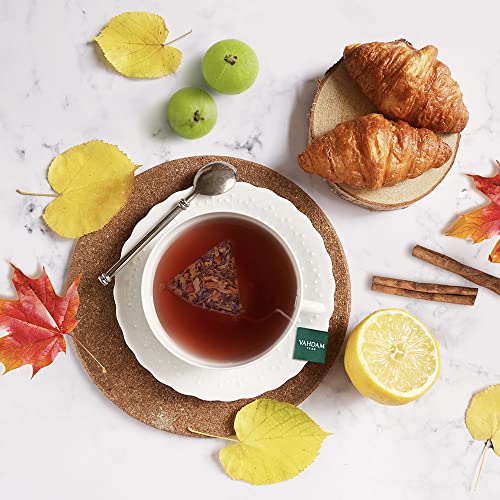 VAHDAM, Infusión Bayas y Canela | Mezcla de Té Sin Cafeína, Té Detox | Ingredientes 100% Naturales – Extractos de Bayas, Canela, Hibisco, Piel de Limón, Camomila y Amla | 15 Bolsitas de Té