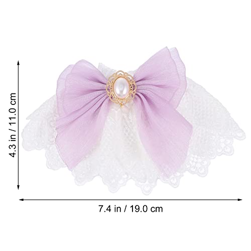 VALICLUD 1 par de doble capa de encaje muñeca muñeca bowknot muñeca muñeca lolita muñeca decoración