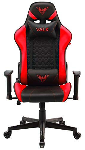 VALK Nyx - Silla Gaming, Silla Gamer, Reclinable 160º, Reposabrazos 2D, Transpirable, Ergonómica, Silla Escritorio Silla Oficina, Roja