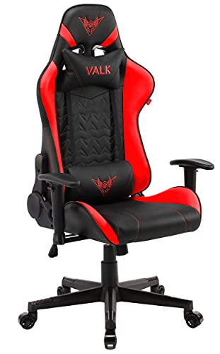 VALK Nyx - Silla Gaming, Silla Gamer, Reclinable 160º, Reposabrazos 2D, Transpirable, Ergonómica, Silla Escritorio Silla Oficina, Roja
