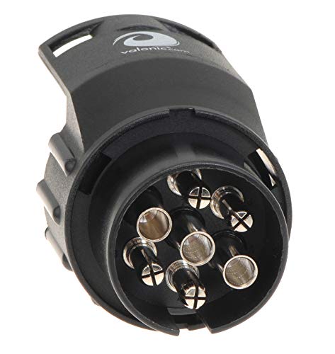 valonic Adaptador Enchufe Remolque - 7 a 13 - Accesorios para Caravana, Coche, camión, Porta bicis - 7 Pines a 13 Pines