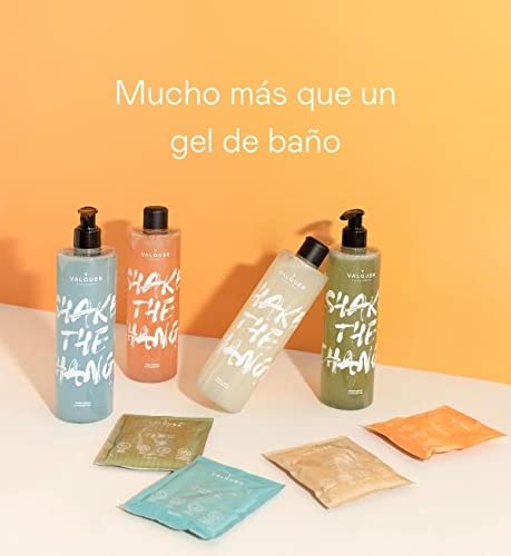 Valquer Laboratorios Shake - Gel de ducha sostenible. Gel corporal refill. Una botella = Infinidad de geles. 25 gr - 400 ml - 2 botellas + 4 sobres de 25 gr