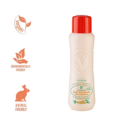 Válquer Leche Solar Hidratante Bronceadora Zanahoria Facial-Corporal Spf 20, 480 Mililitros