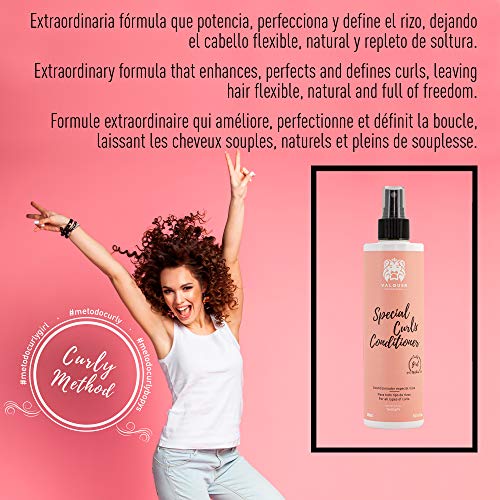 Válquer Profesional Acondicionador Especial Rizos, Método Curly Girl, para Cabellos Rizados, Sin Sulfatos, Sin Sal, Rizos Perfectos, Hasta 96% Origen Natural, 300 Mililitros