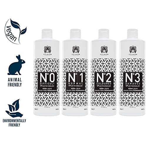 Válquer Profesional Li­quido Para Permanente. Moldeador Capilar. Vegano. Uso en peluquería. Rizar cabello. Con tecnología Vplex - 500 Ml. Cabellos: difíciles, normales, coloreados y dañados