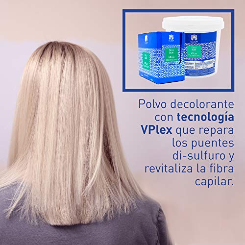 Valquer Profesional Polvo decolorante capilar. Proteínas de trigo. Decoloración capilar. Decolora hasta seis tonos. Decoblue Decolorar cabello - 500 g
