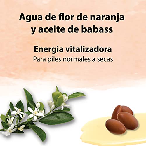 VANDINI Gel de ducha Energy Care con flor de azahar y aceite de babasú - gel de baño para pieles normales a secas - Jabón liquidovegano sin siliconas ni parabenos 20x 30 ml