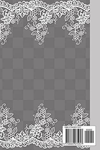 Vanilla Laces: A fancy diary journal with pretty lace detail. Fully lined notebook in neutral colors. Gray lined interior. A great gift.