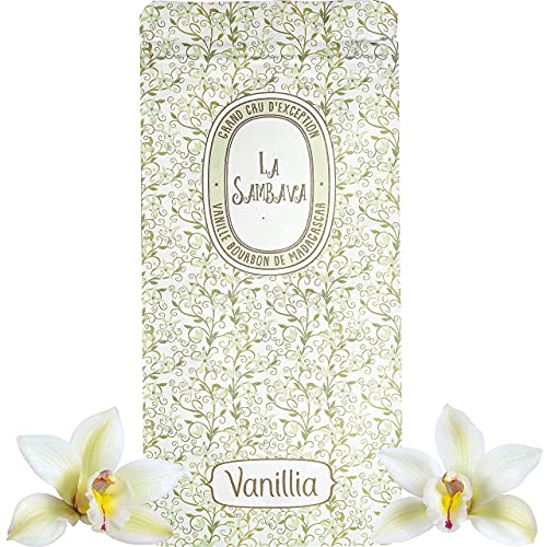 VANILLIA • 6 Vainas de Vainilla Bourbon de Madagascar • Talla L (14-16cm) • GRAND CRU "LA SAMBAVA" • Lo mejor de la cosecha • Bolsa ZIP resellable y eco-responsable