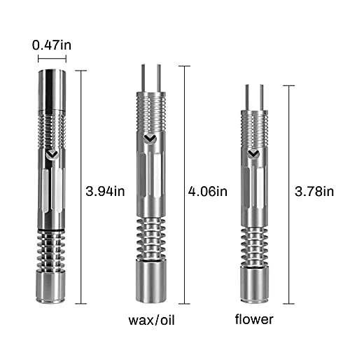 Vaporizador 3 en 1 para hierbas secas, aceite y concentrados, sin batería, sin nicotina.