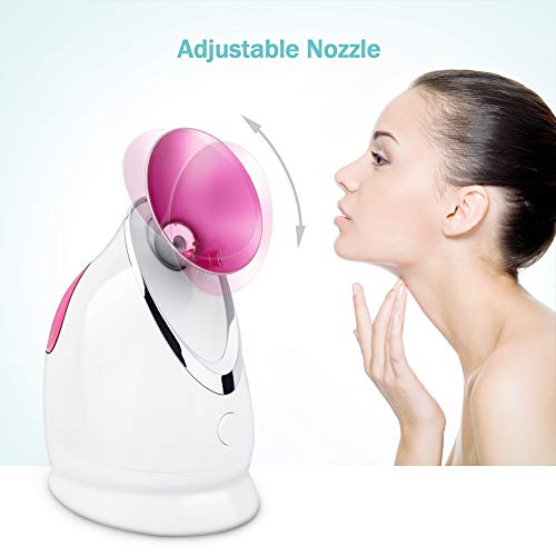 Vaporizador Facial - Spray SPA Facial de Nano Iónico Hogareño, Destapar Poros, Humidificador Atomizador de Niebla Caliente, Hidratación de Rostro con Kit de la Piel de Acero Inoxidable