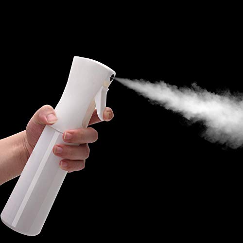 Vaporizador vacío (lote de 2) de 300 ml en blanco y 200 ml en negro, vaporizador para el pelo, spray ideal para uso diario para el cabello rizado (300 ml + 200 ml)