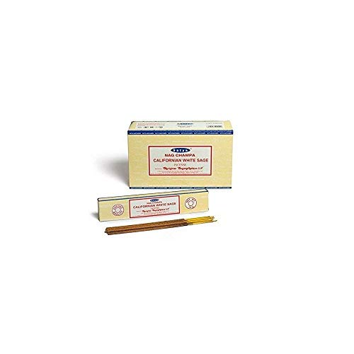 Varillas de incienso Satya Nag Champa, muchos aromas, 12 unidades de 15 g, CALIFORNIAN WHITE SAGE