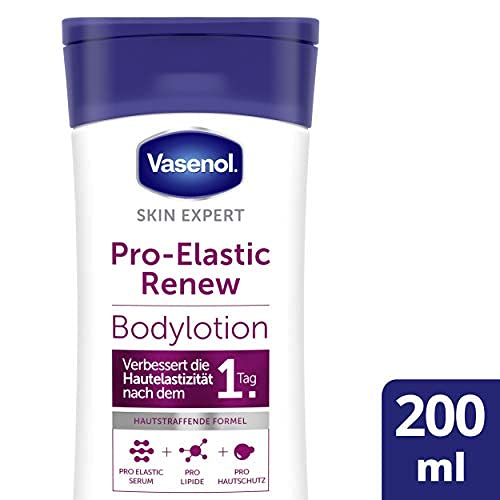Vasenol Loción corporal Pro-Elastic Renew (loción corporal para piel más firme, dermatológicamente probada), incolora, 6 x 200 ml