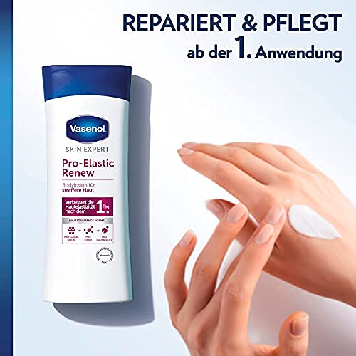 Vasenol Loción corporal Pro-Elastic Renew (loción corporal para piel más firme, dermatológicamente probada), incolora, 6 x 200 ml