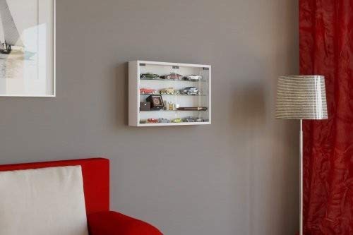 VCM mandosa M vitrina pared, madera, blanco, 40 x 60 x 10 cm