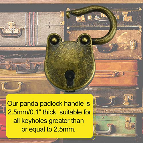 VCRANONR Candados Antiguos con Llaves 3 Piezas Mini Candados de Aleación de Zinc Candados Pequeños para Maletas Vintage/Cajas de Herramientas/Cofres de Pirata/Cajas de Madera/Cuadernos, Bronce