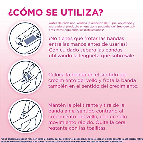 Veet Bandas de Cera Fría Depilatoria para Depilación de Cuerpo y Piernas, Hipoalergénicas para Pieles Sensibles - Duplo Pack 2x20 bandas