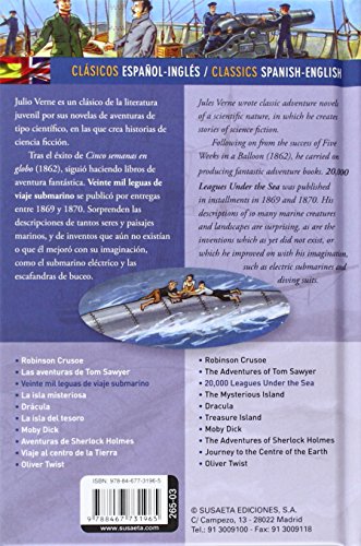 Veinte mil leguas de viaje submarino - español/inglés (Clásicos bilingües)
