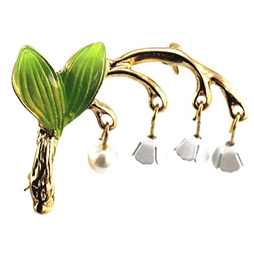 Vektenxi - Broches para muguet de alta calidad, pins de flores, regalo de Navidad para bodas