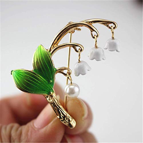 Vektenxi - Broches para muguet de alta calidad, pins de flores, regalo de Navidad para bodas