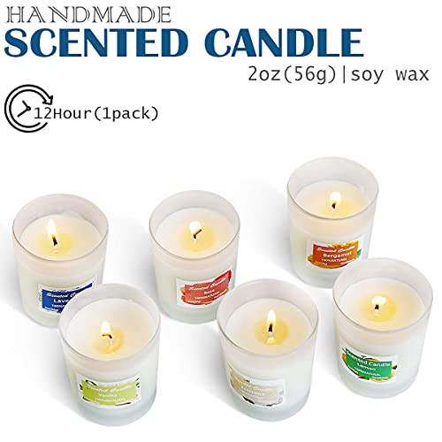 Velas de Citronela Antimosquitos, 12 Piezas Velas Aromaticas Perfumadas de Cera de Soja Grande Exterior Interior para Jardín, Camping, Viajes, Balcón, Terraza