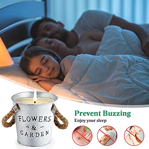 Velas de citronela perfumadas, juego de regalo, 13,5 oz cera de soja natural, velas perfumadas de verano, duración para interior y exterior, jardín, terraza, picnic – 2 unidades