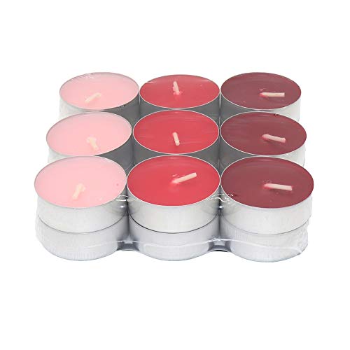 Velas de Té Aromáticas, Tealight con Perfume de parafina 36-108 Unidades (Fresa, 36 Velas)
