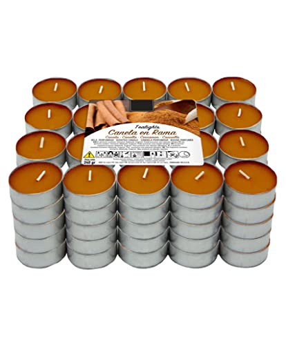 Velas de Té Aromáticas Velas perfumadas - Canela en Rama, Pack 100 Velas