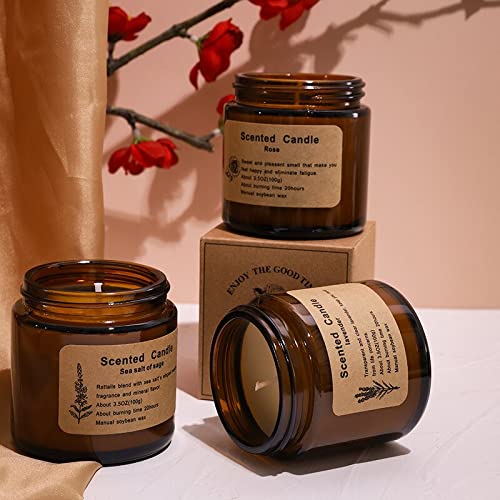 Velas Perfumadas Set de cera de soja tres velas perfumadas de té 100 g * 3 compañero de boda mano caja de regalo casero velas de fragancia al por mayor vela tarros tranquilo perfumado vela regalo conj