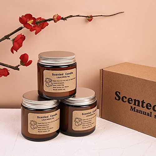 Velas Perfumadas Set de cera de soja tres velas perfumadas de té 100 g * 3 compañero de boda mano caja de regalo casero velas de fragancia al por mayor vela tarros tranquilo perfumado vela regalo conj