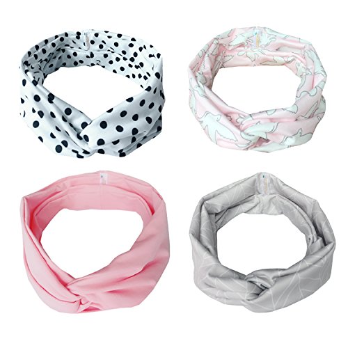 Vellette Cinta de cabeza Turbantes Mujer Venda De Pelo Elástica Cinta Para El Pelo Accesorio Para Cabeza 4Pcs
