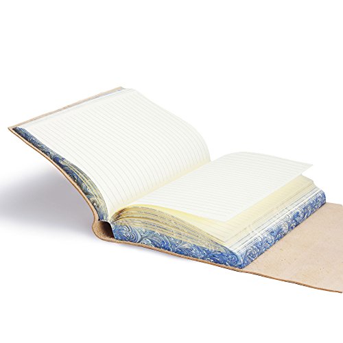 Venezia Romantica Journal Intime/Carnet de Notes en cuir de fabrication artisanale Italienne, Journal de Voyage, Notebook, Cadeau Spécial (12x17 cm)