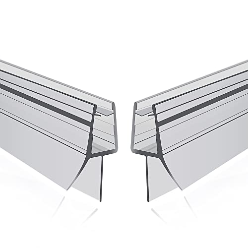 VENIBO Junta de ducha de repuesto para encajar, 100 cm, 2 unidades, ideal para puertas de cristal rectas de 6/7/8 mm de grosor, junta de ducha, labio de goma