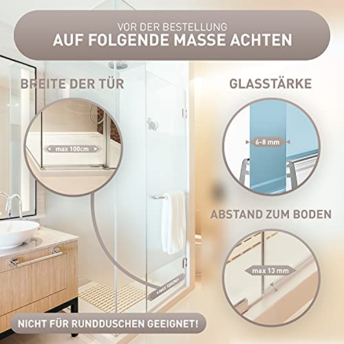 VENIBO Junta de ducha de repuesto para encajar, 100 cm, 2 unidades, ideal para puertas de cristal rectas de 6/7/8 mm de grosor, junta de ducha, labio de goma