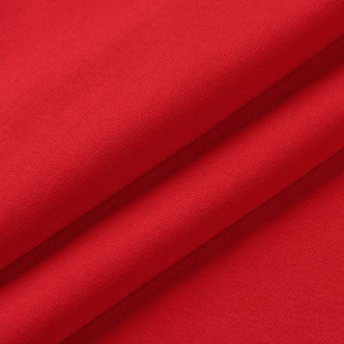 Venta de Camisetas Yvelands Hombres Verano Estampado con la Bandera Americana de Manga Corta con Cuello en O Camiseta sin Mangas Top (Rojo,M)