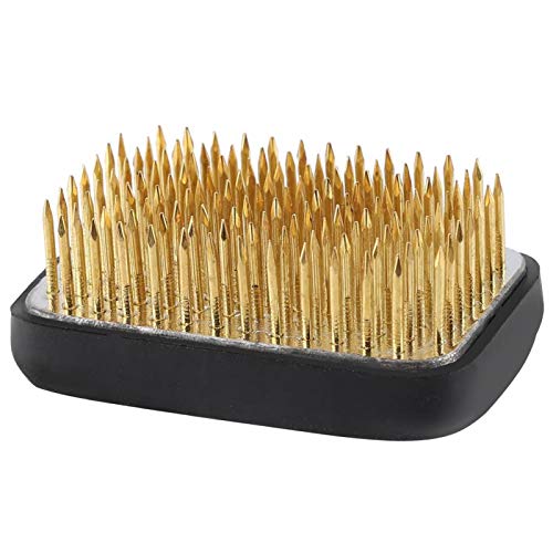 【Venta del día de la Madre】 Arreglo Floral Kenzan, Kenzan, Aguja de latón Durable en Uso Junta de Goma Cuadrado Duradero para hoteles de Clubes de Alta Gama