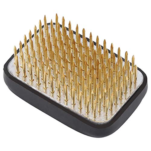 【Venta del día de la Madre】 Arreglo Floral Kenzan, Kenzan, Aguja de latón Durable en Uso Junta de Goma Cuadrado Duradero para hoteles de Clubes de Alta Gama