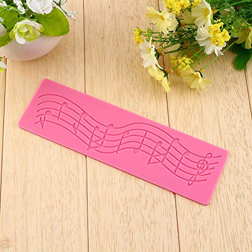 【Venta del día de la madre】AMONIDA Molde para Tartas de Encaje con Notas Musicales, Molde para Tartas de Encaje con Notas Musicales con Fondant, 100% para Hornear para Hornear en la Cocina, hogar