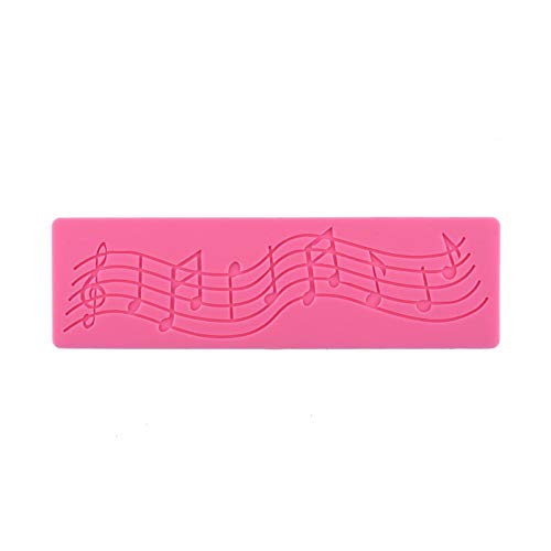 【Venta del día de la madre】AMONIDA Molde para Tartas de Encaje con Notas Musicales, Molde para Tartas de Encaje con Notas Musicales con Fondant, 100% para Hornear para Hornear en la Cocina, hogar