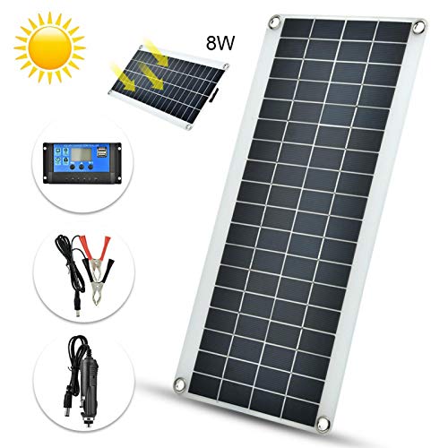 【Venta del día de la madre】Panel Solar Controlador Solar, Aspecto Hermoso Panel Solar de fácil Uso, Cargador de batería Buena Durabilidad Pinza de cocodrilo ampliamente Utilizada para automóvil