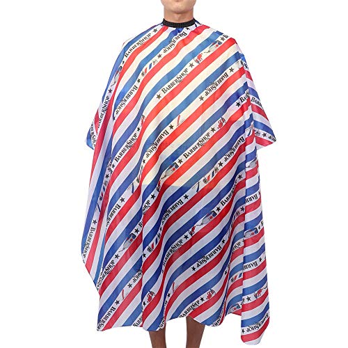 Venta loca Capa de salón impermeable, patrón de rayas Barber Shop Capa de corte de pelo Delantal de peluquería impermeable 160x140cm
