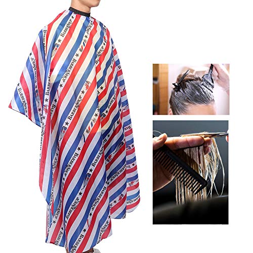 Venta loca Capa de salón impermeable, patrón de rayas Barber Shop Capa de corte de pelo Delantal de peluquería impermeable 160x140cm